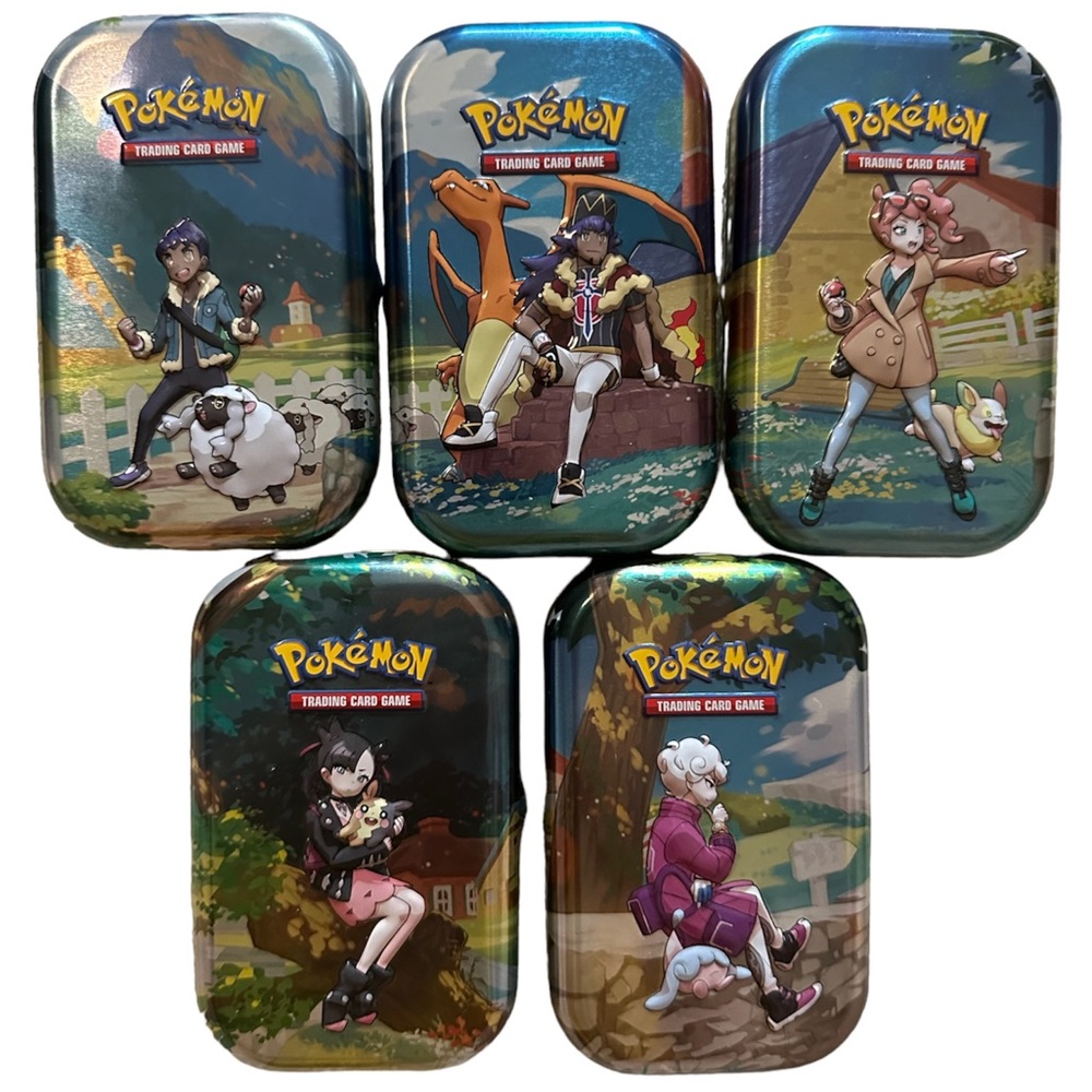 Pokemon - Set of 5 Pokemon Crown Zenith Display Mini Tins (Empty)